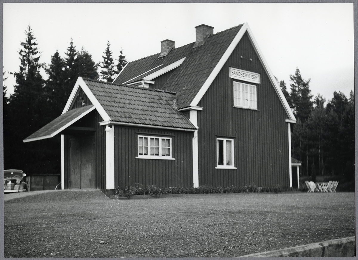 Sandserydsby hållplats. Nedläggning av bandelen Ulricehamn - Jönköping den 1 september 1960.