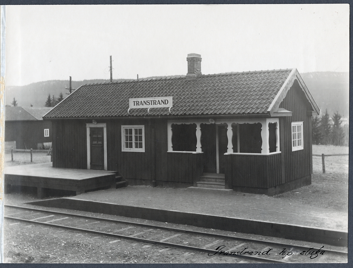Transtrand järnvägsstation, hållplats. Järnvägsmuseet / DigitaltMuseum