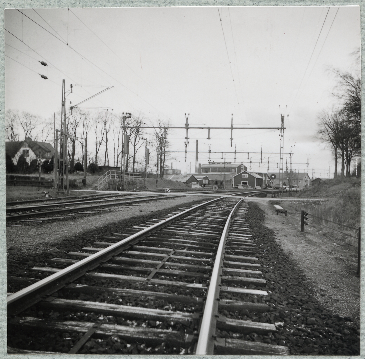 Järnvägsövergång vid Kågeröd på linjen mellan Axelvold och Billesholm.