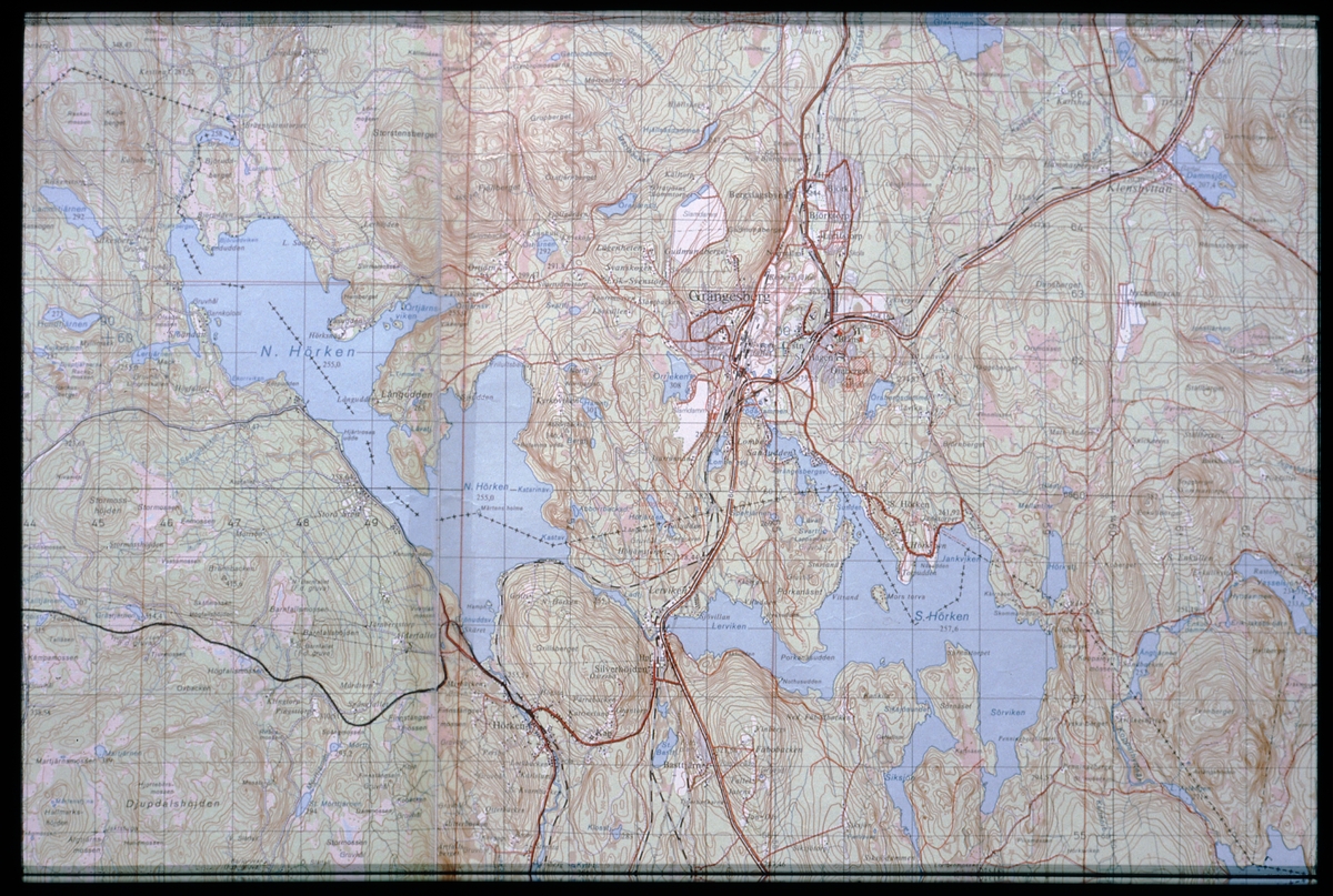 karta över grängesberg Karta Over Grangesberg Med Omnejd Jarnvagsmuseet Digitaltmuseum karta över grängesberg