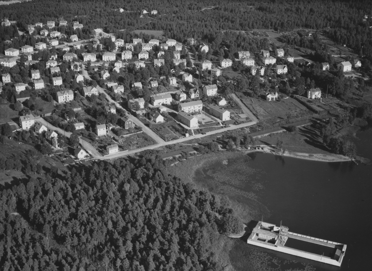 Flygfoto över Nässjö i Jönköpings län. Nr M 1004