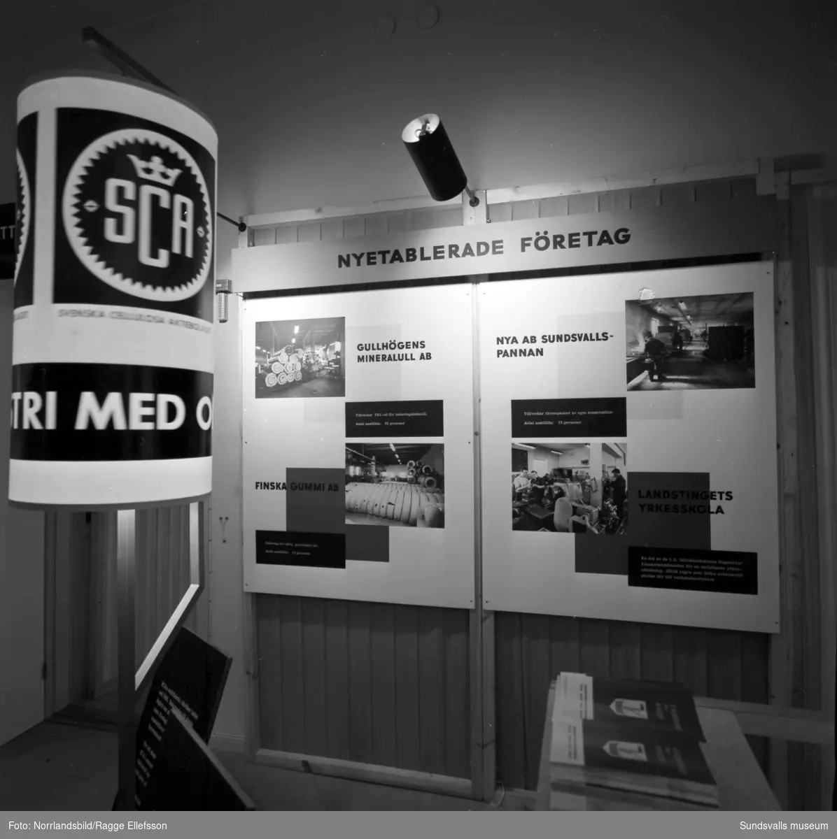 SCA:s skyltningar på Sundsvallsmässan 1963.