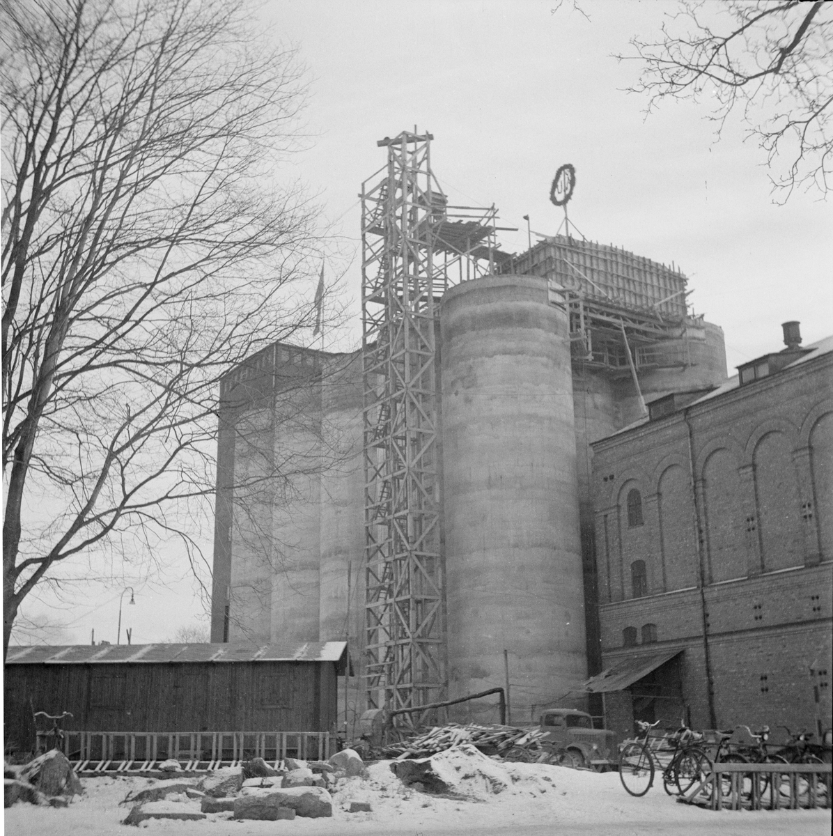 Exteriör Upsala Ångqvarns AB, Uppsala 1947