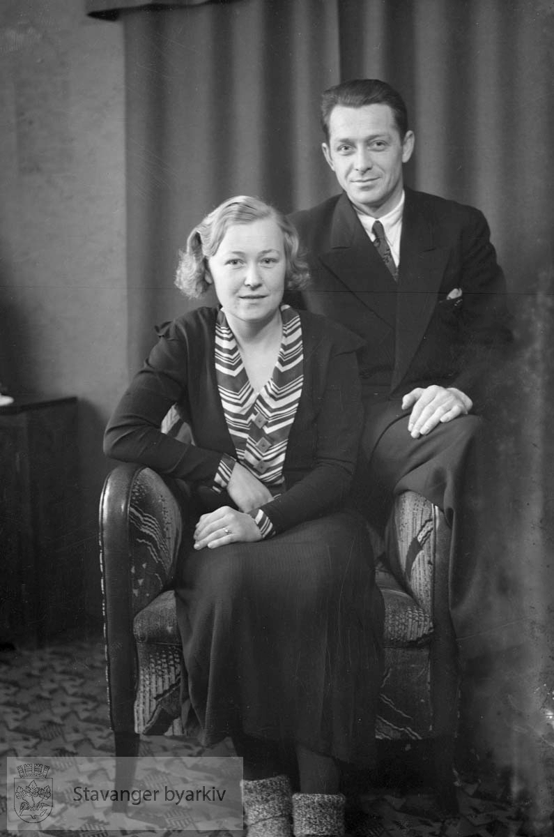 Ingvald Rasmussen med frue. Jørpeland.