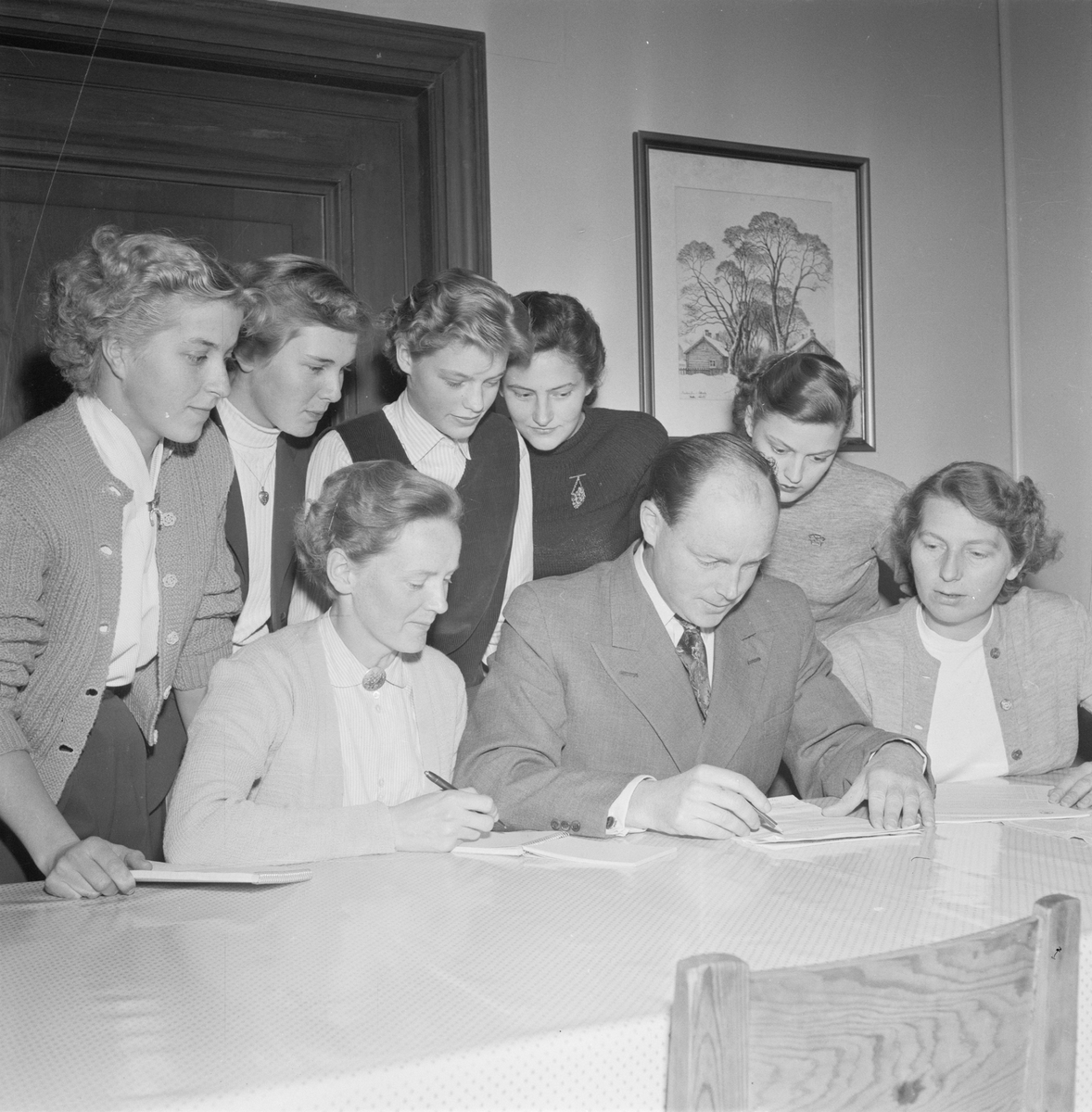 Upplands Idrottsförbund, möte i Jälla, Vaksala socken, Uppland 1953