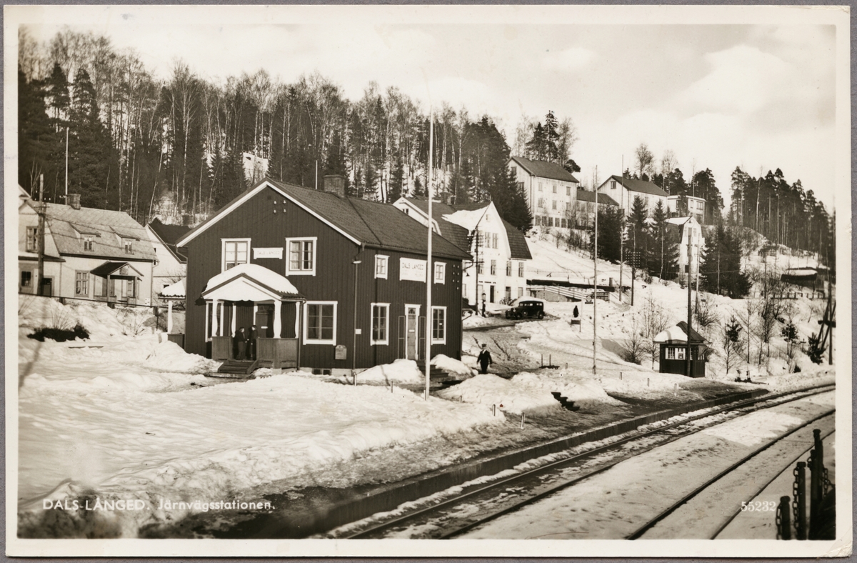 Dals Långed station under vintertid.