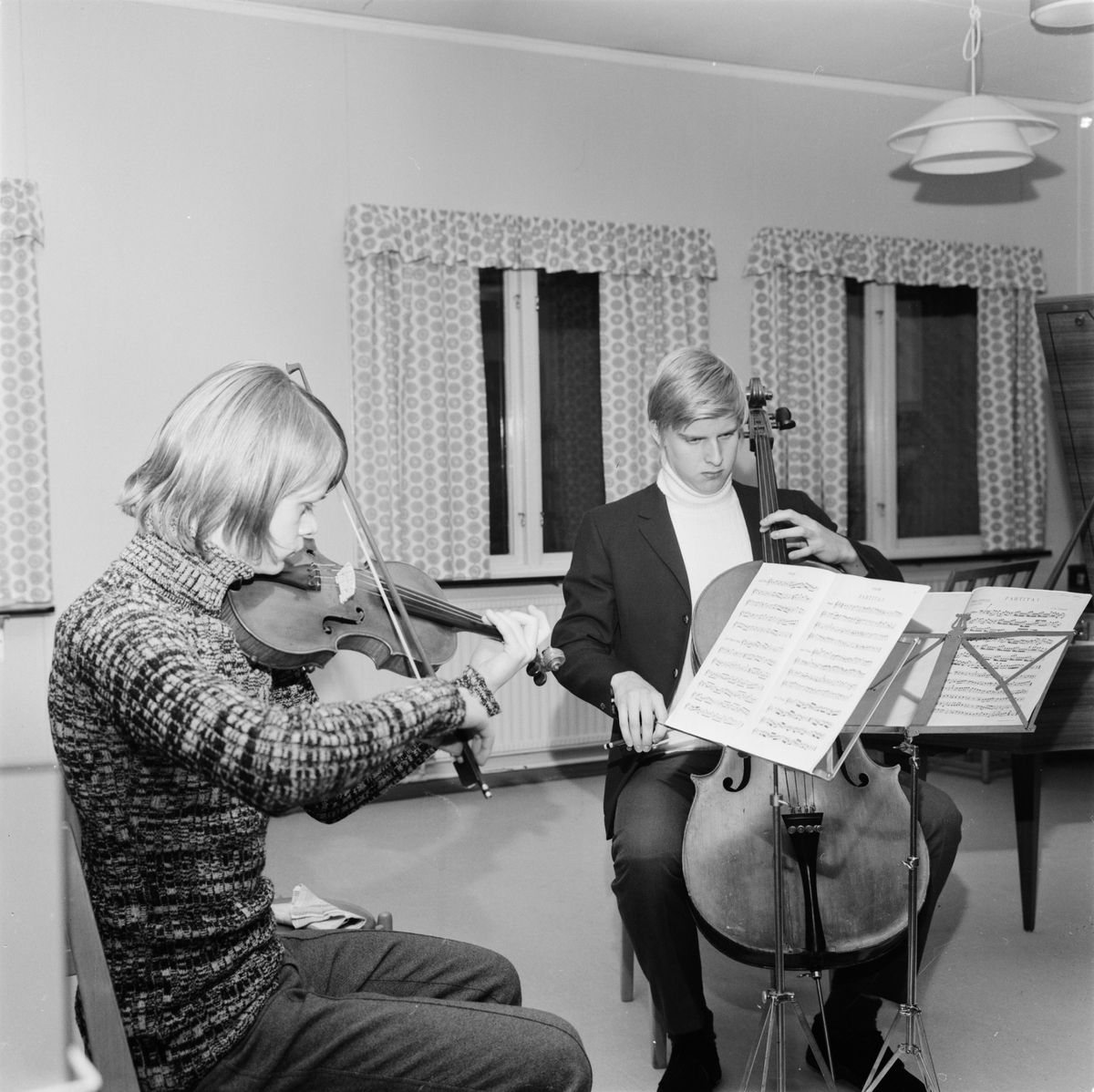 Musiker i Tierp, Uppland, december 1971