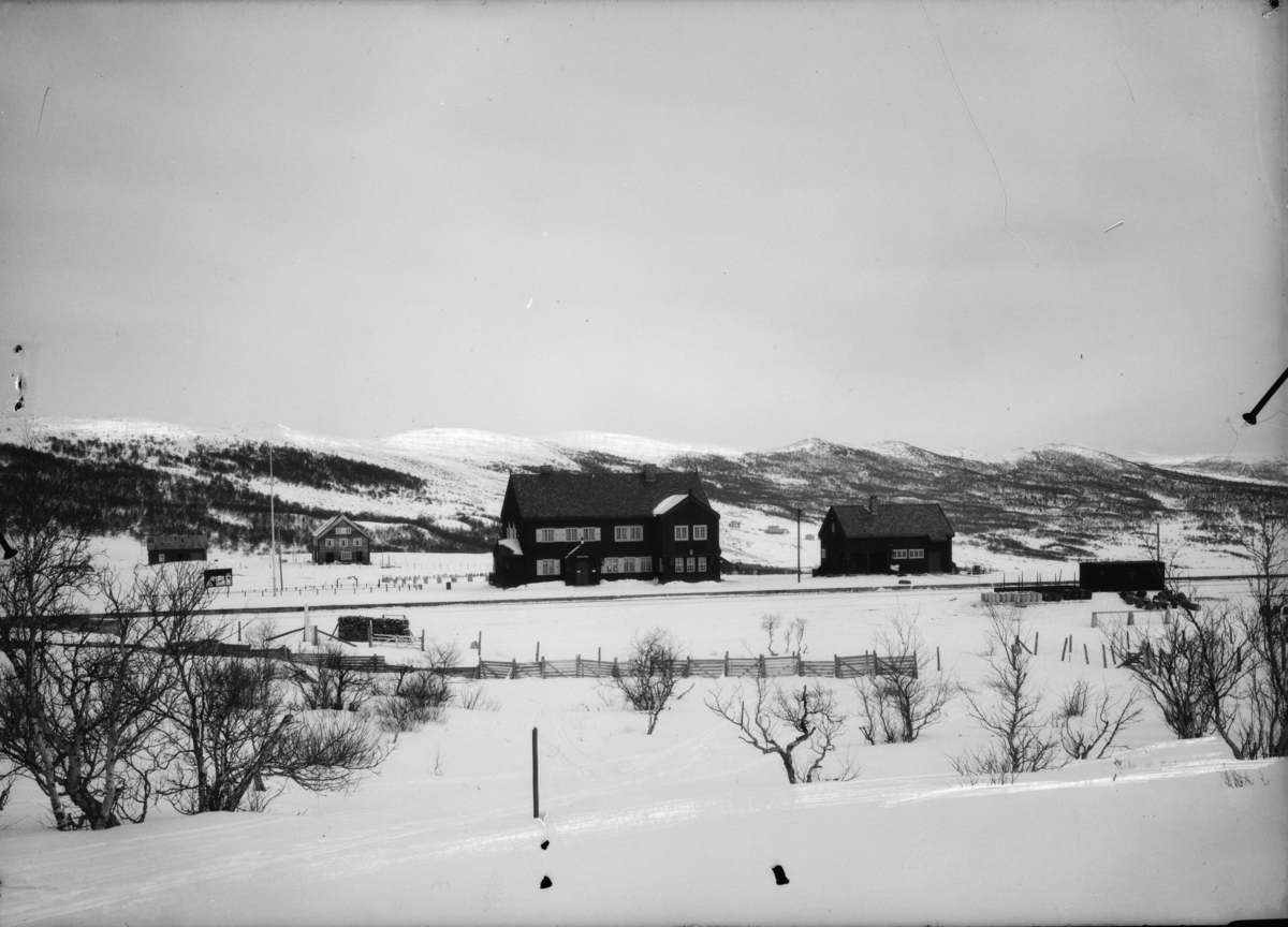 Dovrefjell, Hjerkinn stasjon mot øst, vinter