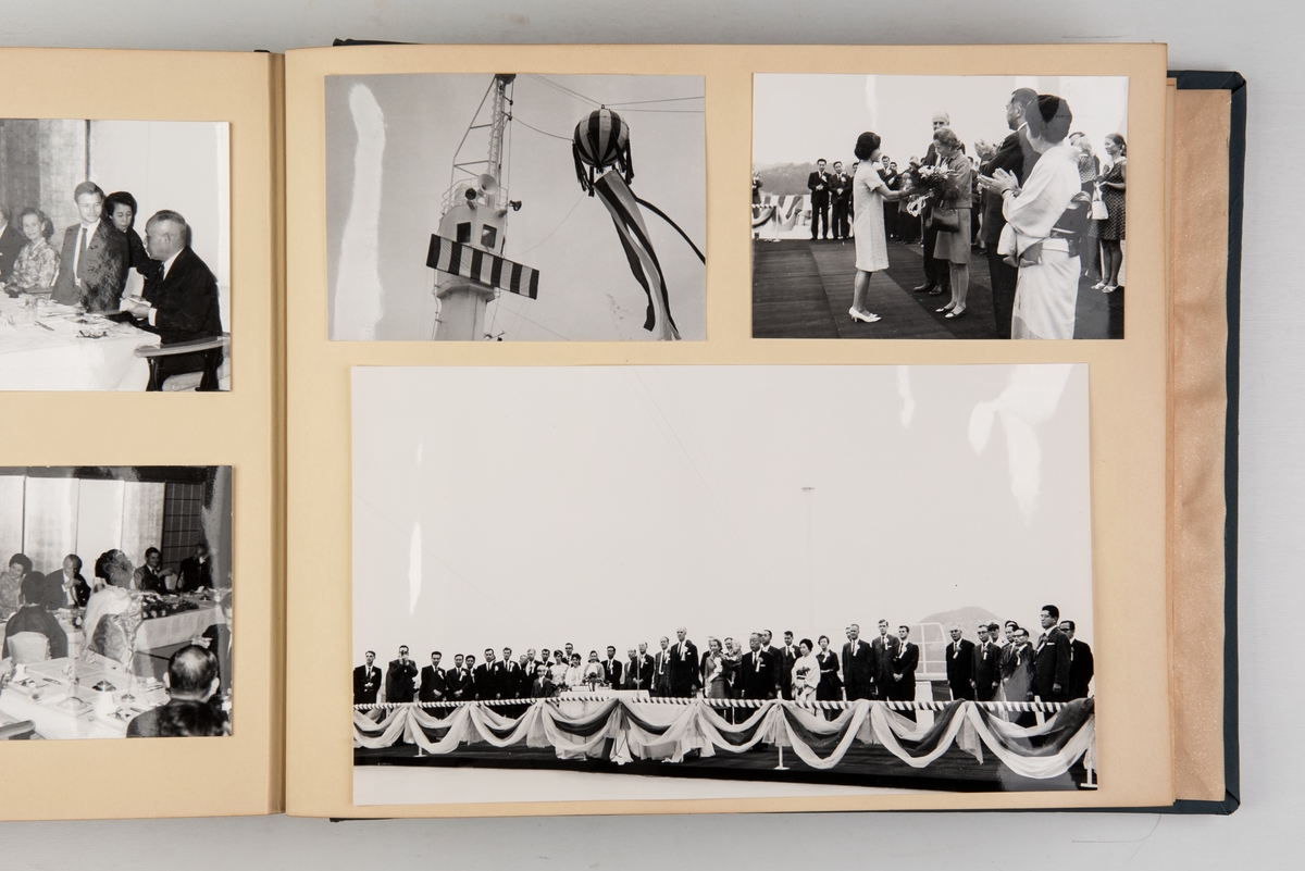 Album med fotografier fra byggingen og leveringen av motorskipet 'Teheran'.