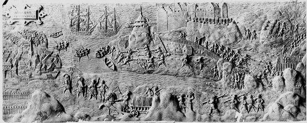 Angrepet på Akershus festning i 1567 under den nordiske syvårskrig er avbildet på Frederik IIs sarkofag i Roskilde. Festningens arkitektur er noe fantasifull, og det er usikkert hvor nøyaktig avbildningen av byen er.