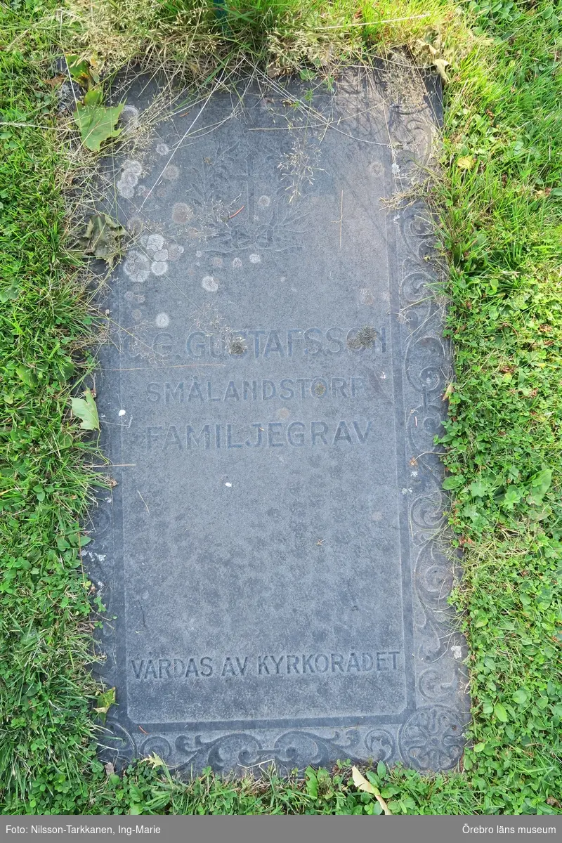 Järnboås kyrkogård Inventering av kulturhistoriskt värdefulla gravvårdar 2016, Kvarter 6.