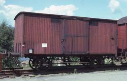 Utrangert lukket godsvogn litra G3 nr. 10174 på Lillehammer 