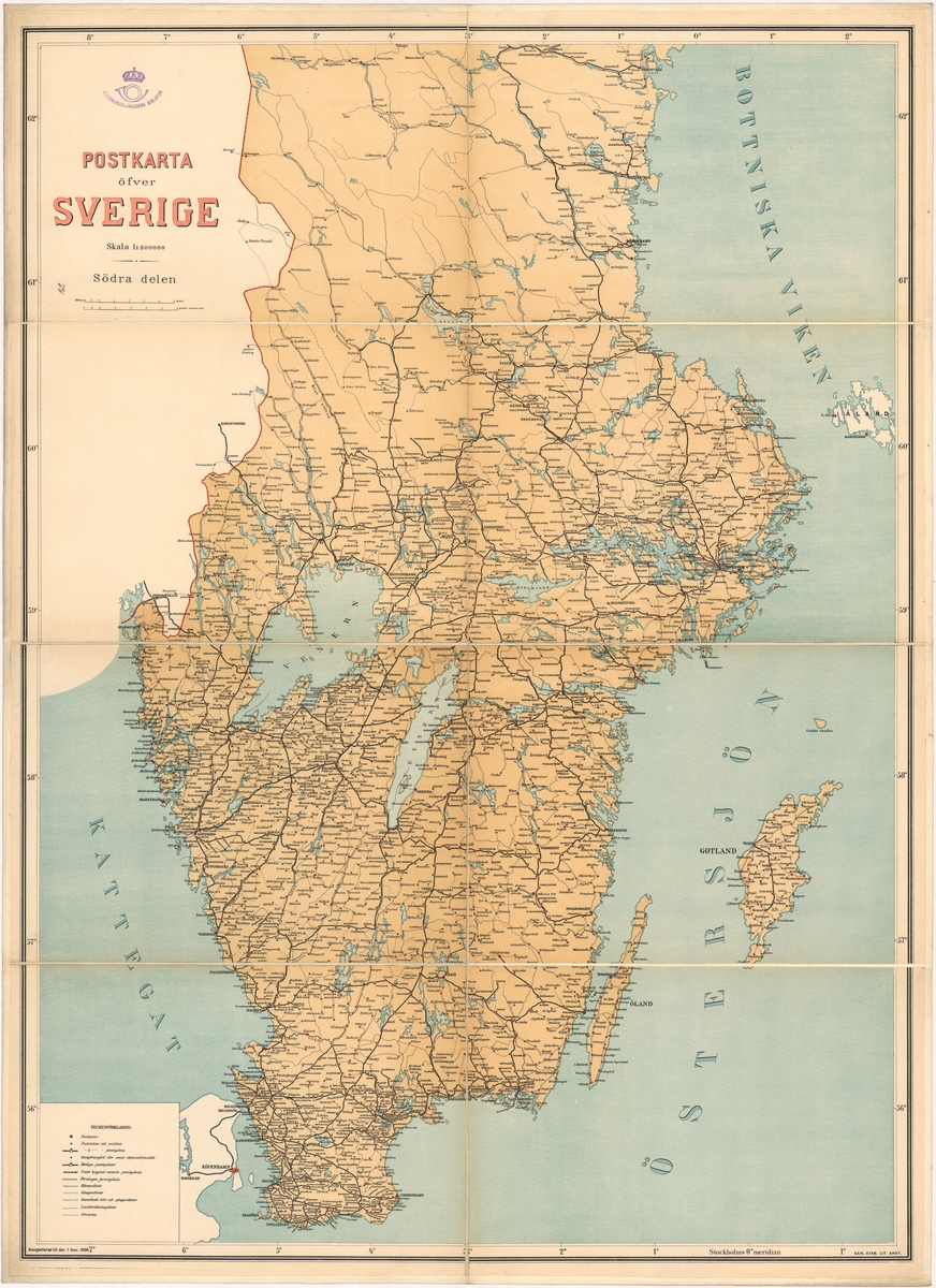 Postkarta över Sverige. Södra delen.

Vikkarta