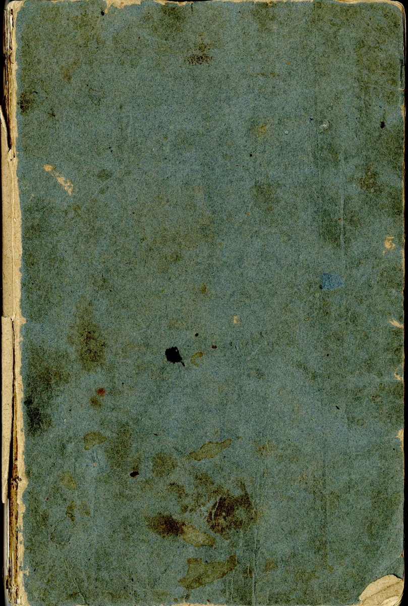 I gråblått omslag. Folioformat. Innehåller anteckningar om Skåne och resor till Stockholm, kontinenten med flera platser.