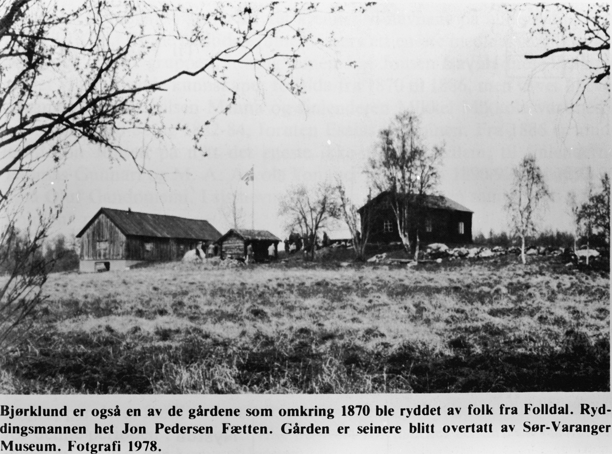 Gårdsbruk, ryddet av folldølen Jon Pedersen Fætten (født Ryfetten 1825) rundt 1870