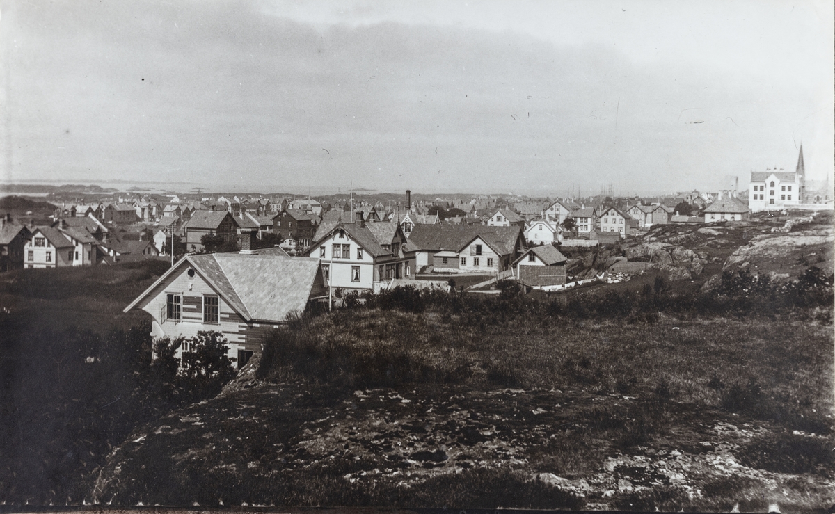 Lillesund. Byen sett mot nordvest, ca. 1910.