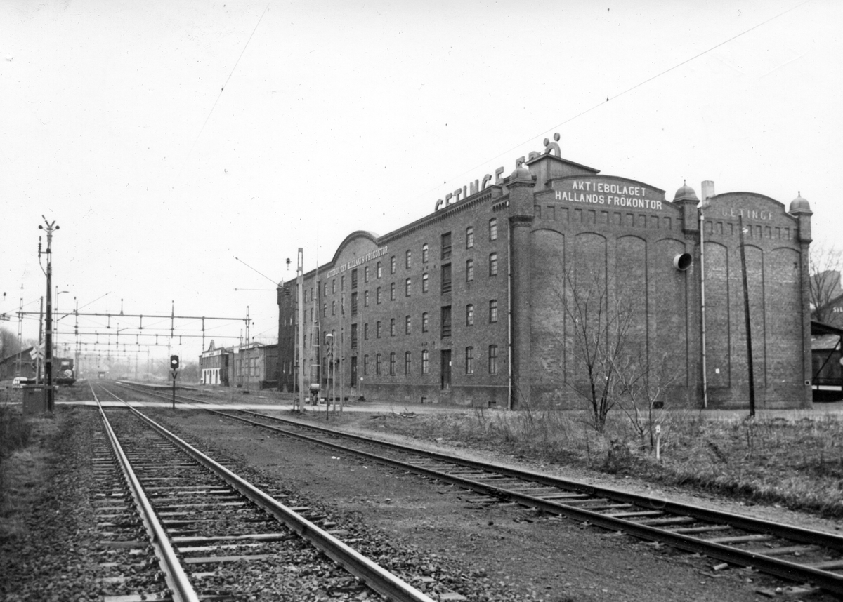 Getinge Frö, industribyggnad uppförd i etapper, de äldsta delarna från 1897. Hörsås.