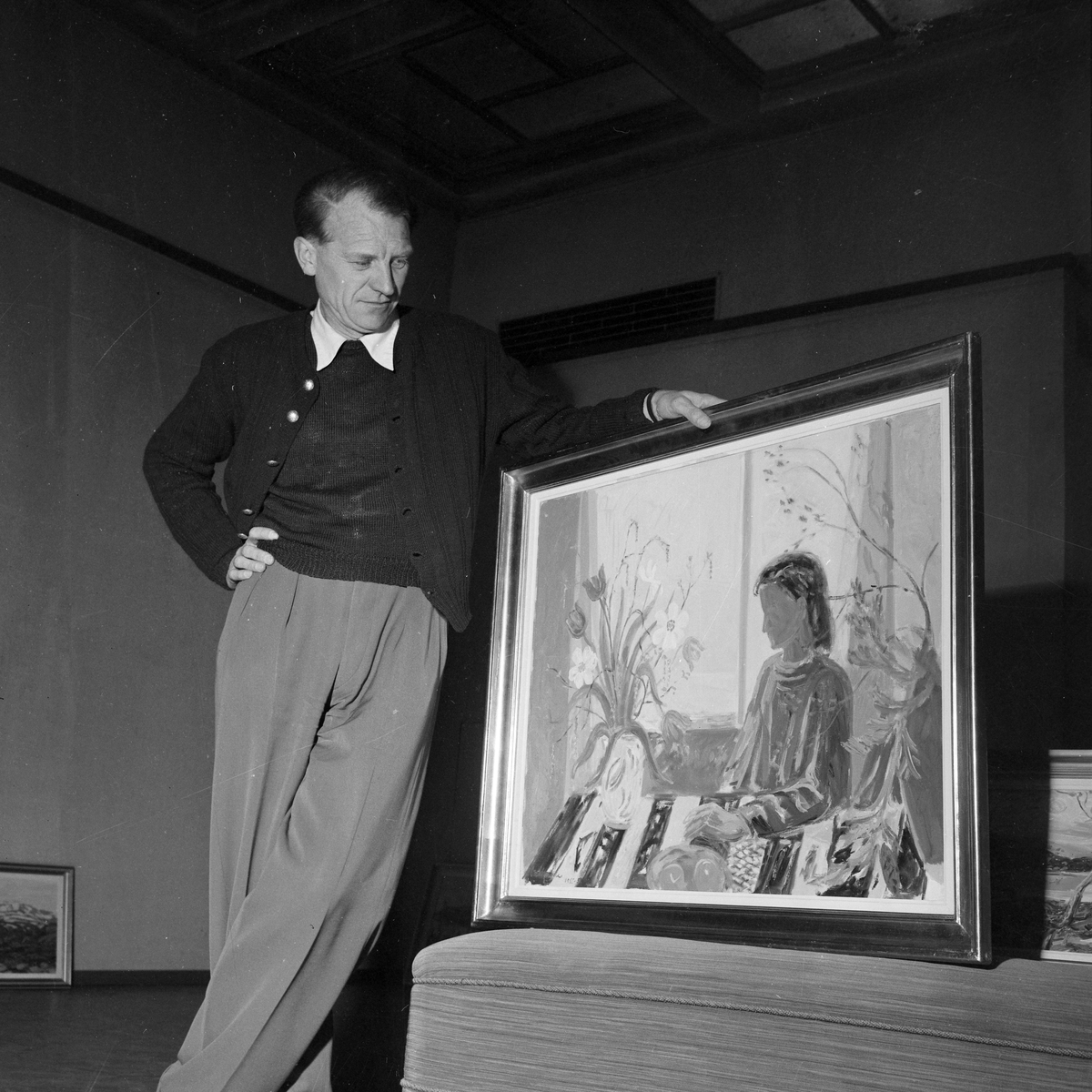 Utstilling av bilder av Ole Mæhle og maleri av Wilhelm Lundstrøm i Trondhjems Kunstforening