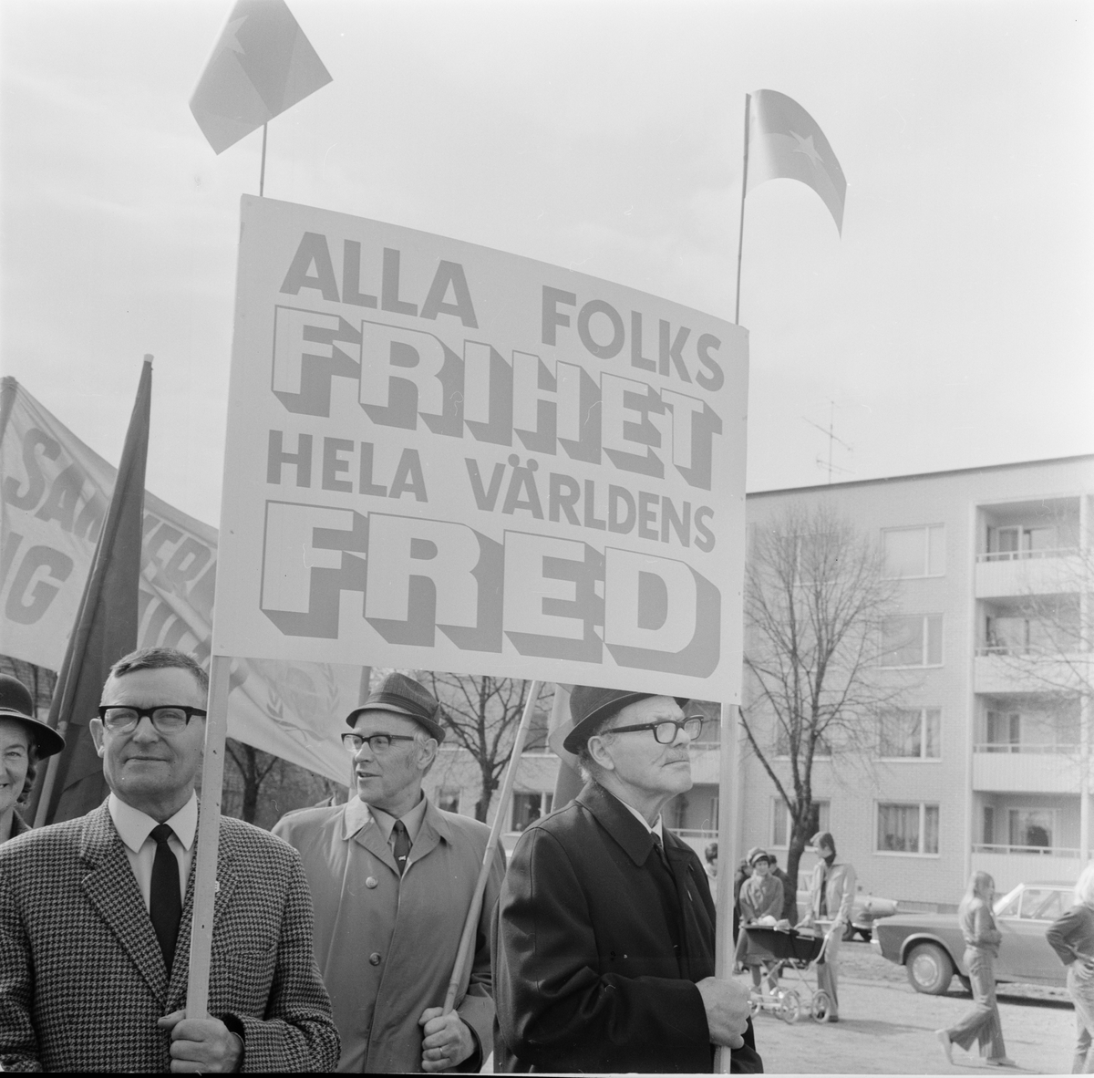 Första majfirande i Örbyhus, Uppland, maj 1972