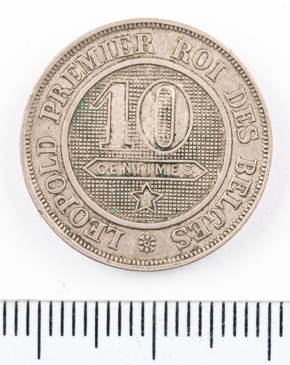 Mynt, Belgien, 1861, 10 Centimes.