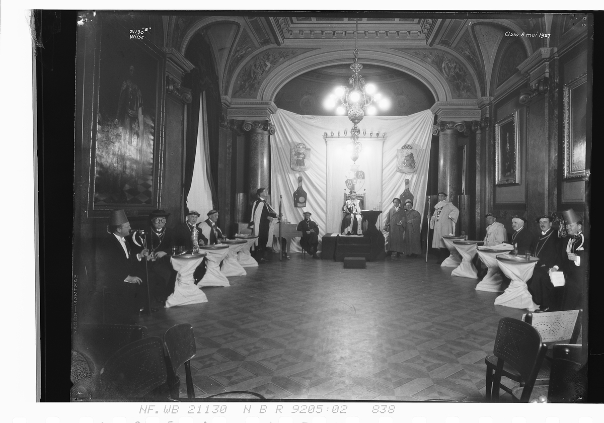 Frimurernes Sangforening 85 år, Den Norske frimurerorden. Fotografert 1927