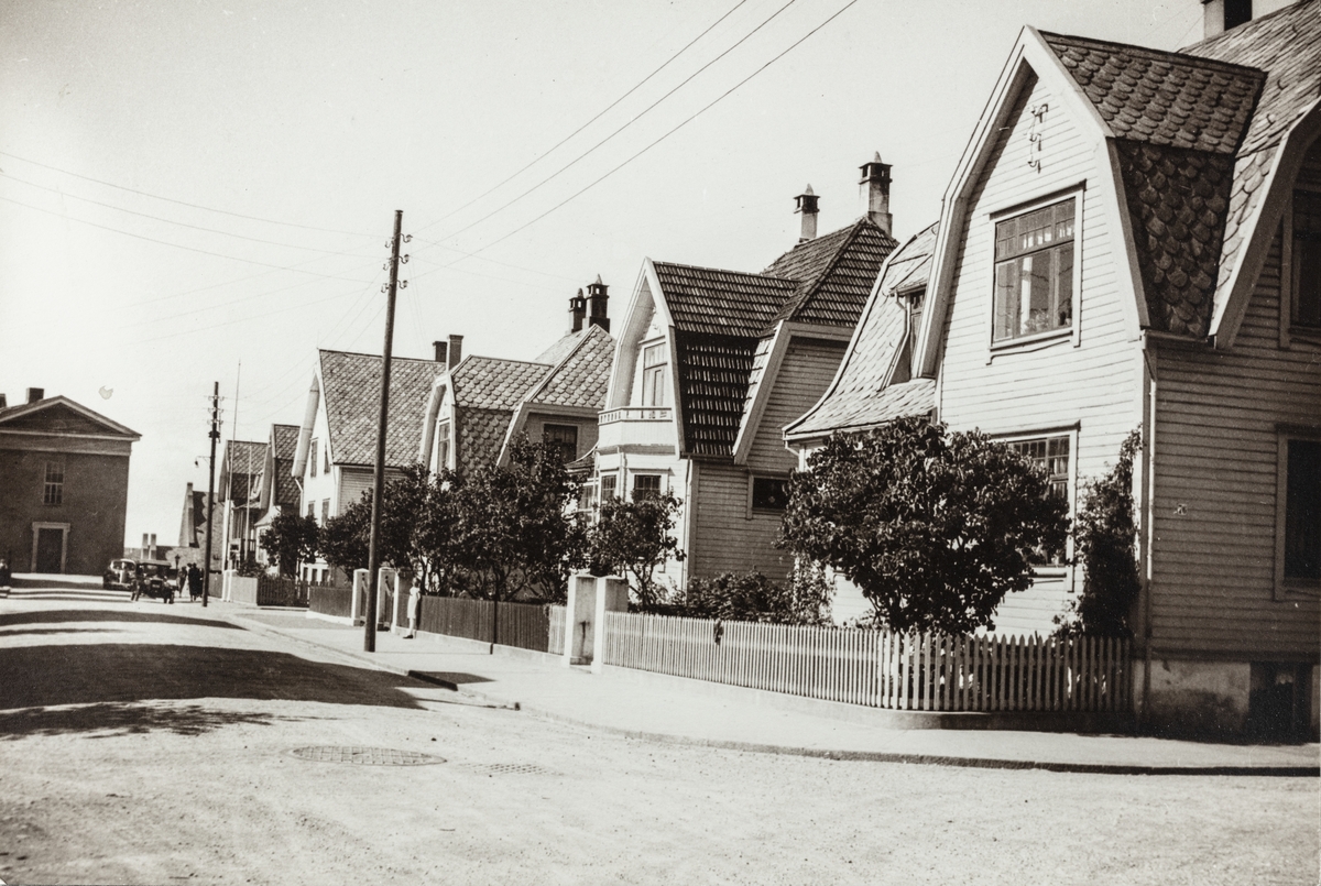 Banegata sett mot nordvest, ca. 1938.