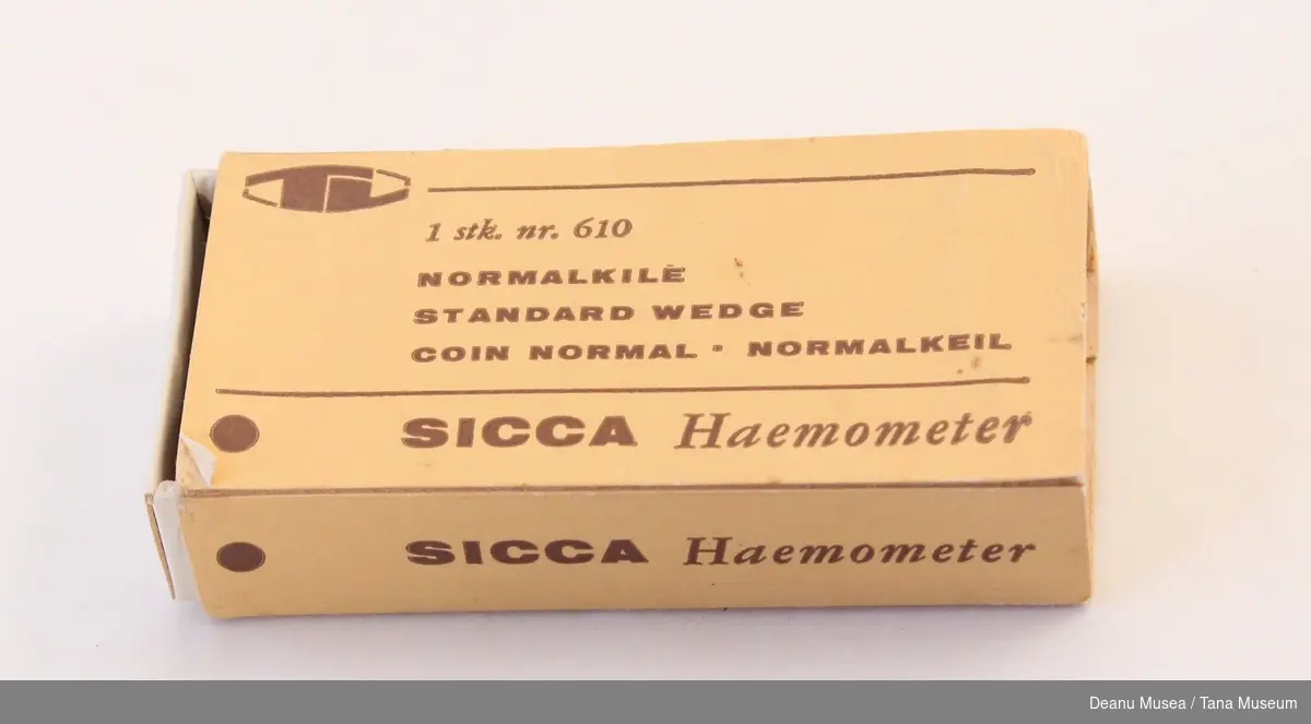 Eske med 4 stk prøverør til Sicca Haemometer.