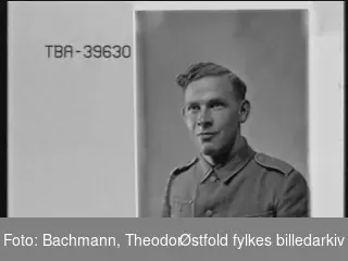 Portrett av tysk soldat i uniform, Gustav Ricolski.