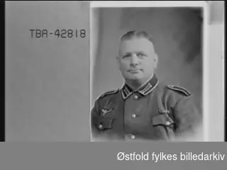 Portrett av tysk soldat i uniform,  Wilhelm Bahr eller Bohr. Luftwaffe.