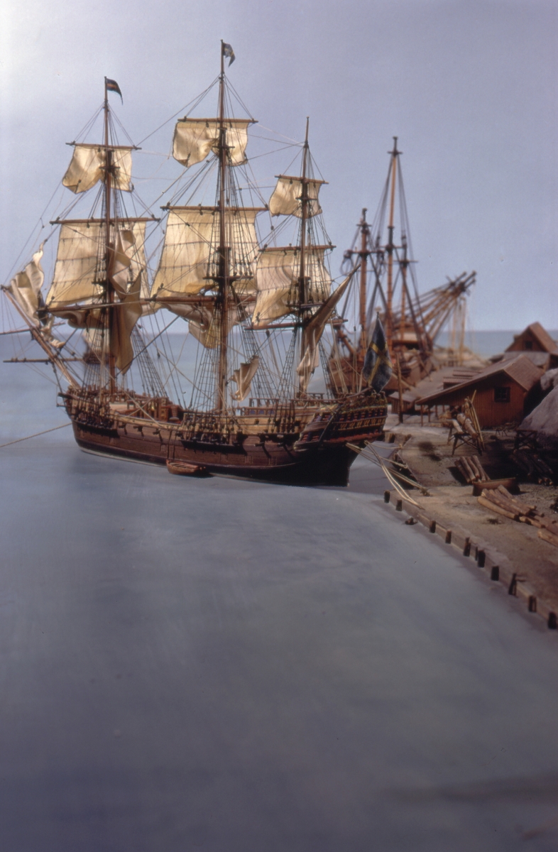 Modell av Södra varvet i Stockholm såsom det såg ut 1781.