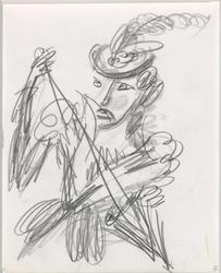 Skuespiller i rolle [Tegning]