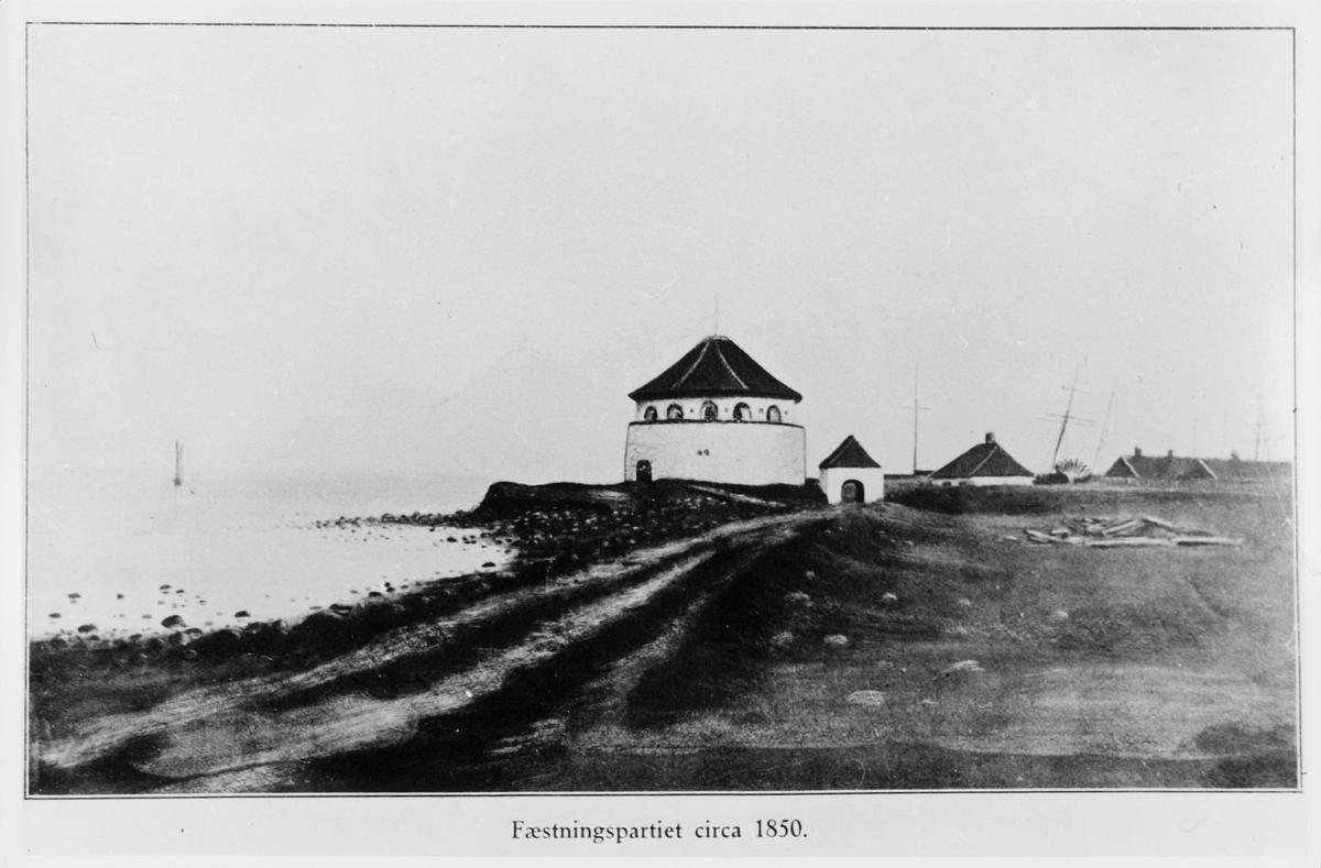 foto av tegning, Fredrikshavn Fæstning