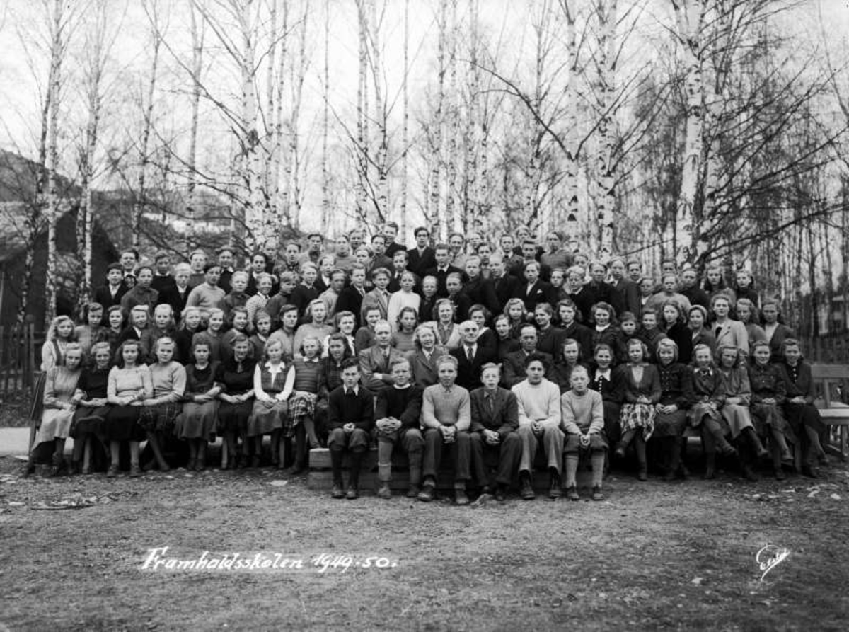 Fåvang. Framhaldsskolen. 1949 - 1950.  