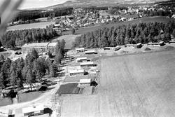 Hamar, Flyfoto, Børstad, villaer, bygging av boligblokk i Bø