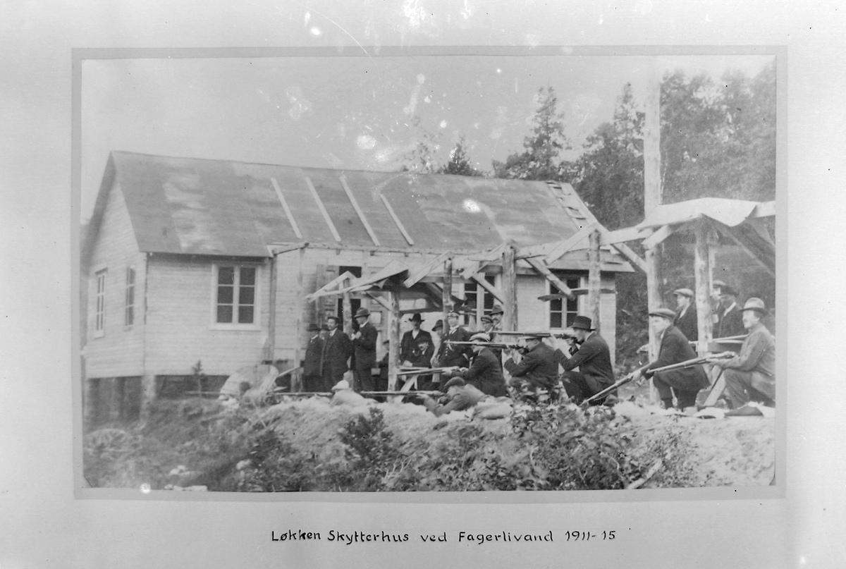 Løkken skytterhus ved Fagerlivatnet 1911-15.
