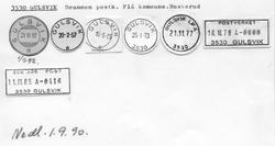 Stempelkatalog 3530 Gulsvik, Drammen, Flå, Buskerud
