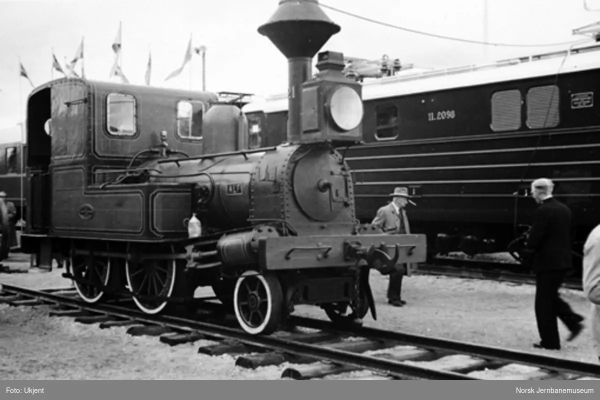 Damplokomotiv type III nr. 21 "Alf" ved Jubileumsutstillingen