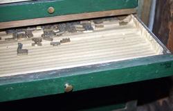 Skuff med typer, 158 stk