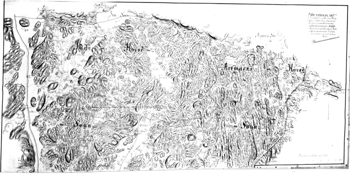 Kart over en del af Raade, Waaler, Rygge, Mosse og Westbye Sogner med tilhørende Annexer