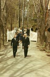 Islands president besøker NF 4/5 1971. På vei fra Thaulowmus