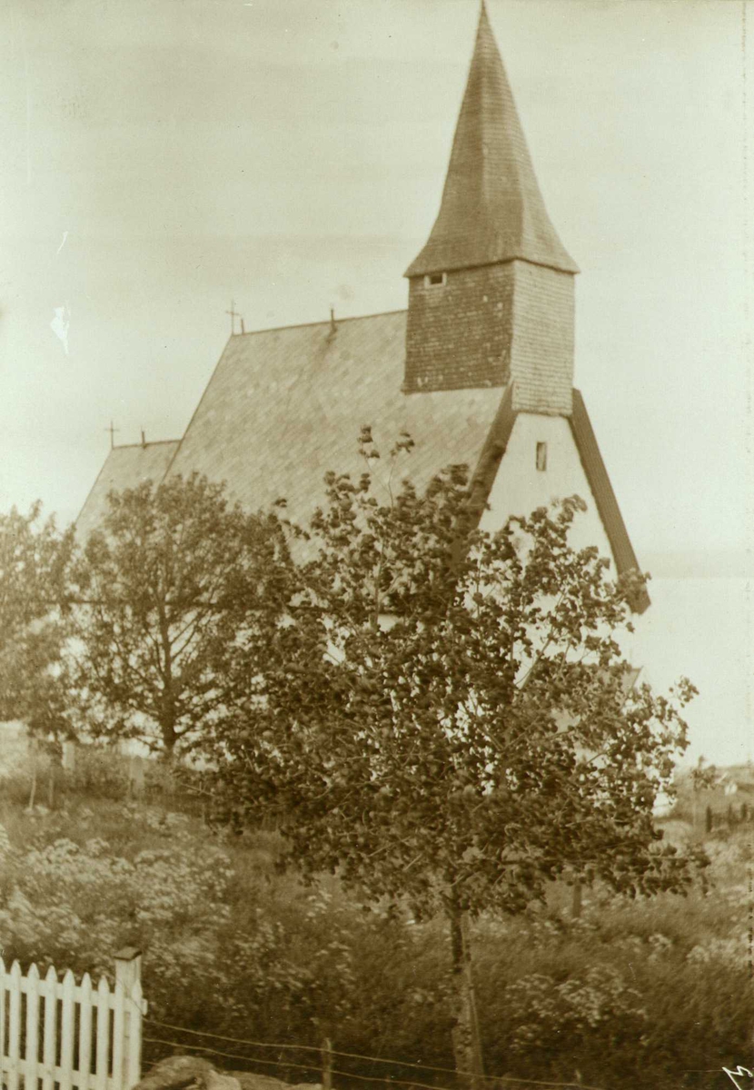 Byneset kirke, Trondheim, Sør-Trøndelag. Fotografert 1905.