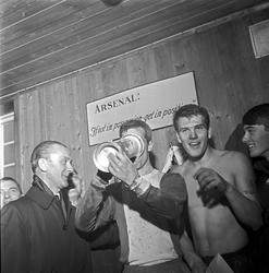 Serie.Sport. Fotball. Cup-mestere Lyn.
Fotografert 1967.