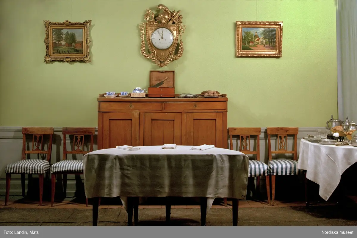Nordiska museet utställning Dukade bord frukostbord 1800 tal