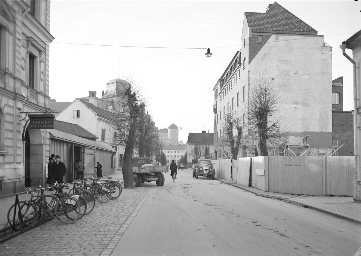 Bangårdsgatan, kvarteren Hästen och Draken, Uppsala 1939