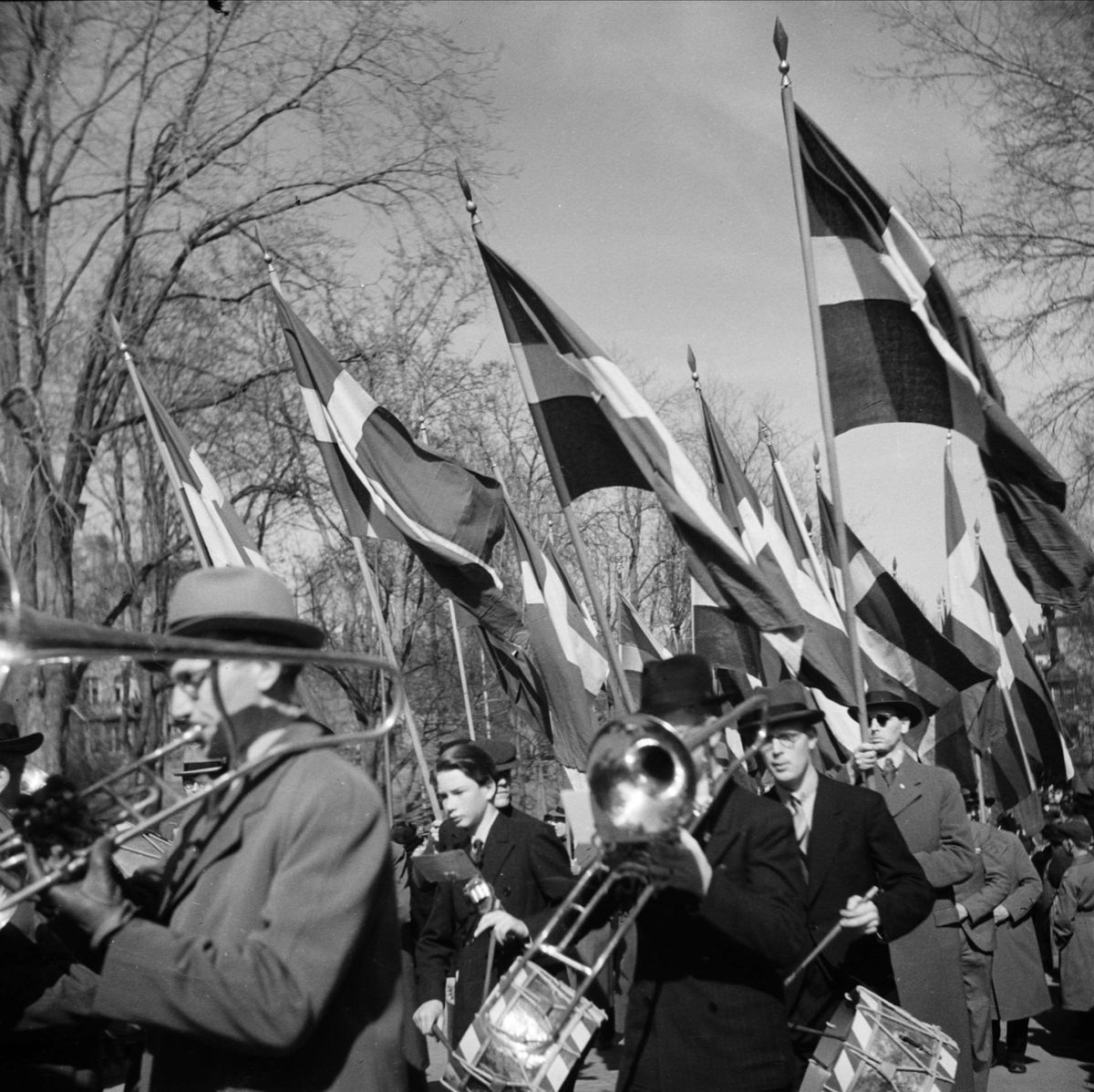 Första Maj demonstration i Uppsala 
