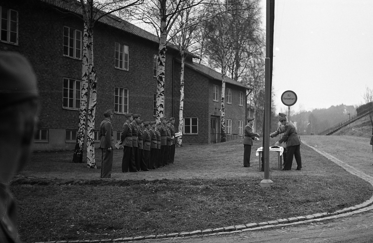 Diplomutdelning, Arméns underofficersskola, AUS, Uppsala 1961