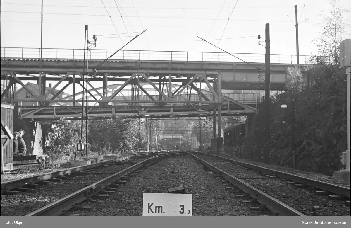 Hovedbanen : linjeføring km 3,7