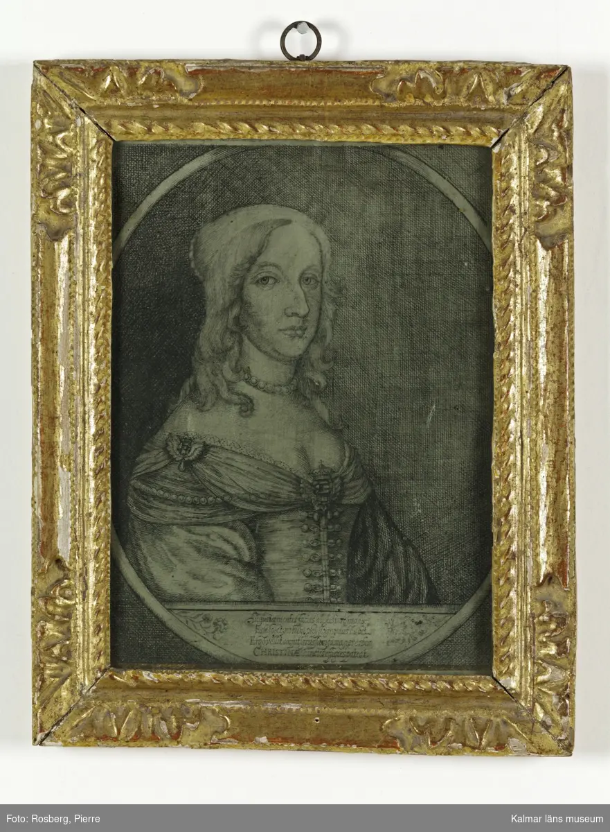 Porträtt av drottning Christina.