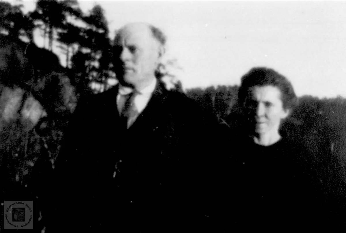 Portrett av ekteparet Marie og John Ramsland, Øyslebø.