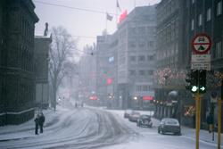 Stortingsgata ved Nationaltheatret.